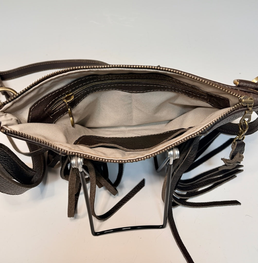 YIN TO MY YANG BOHO CROSSBODY BAG WITH FRINGE NH236