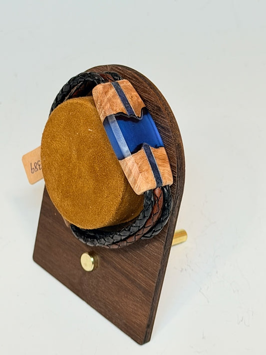 LARGE RIVER II MIXED MEDIA WOOD BRACELET WITH MAGNETIC CLASP NL389