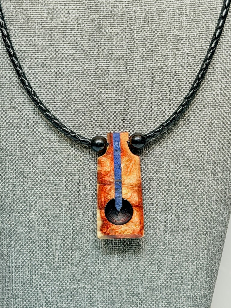 NEXUS MIXED MEDIA AND WOOD NECKLACE WITH STAINLESS STEEL CLOSURE - NL422