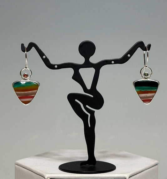 SURFITE AND SAPPHIRE DROP EARRINGS NM640E