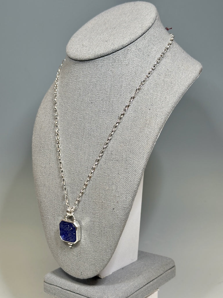 CARVED TANZANITE NECKLACE - NM643N