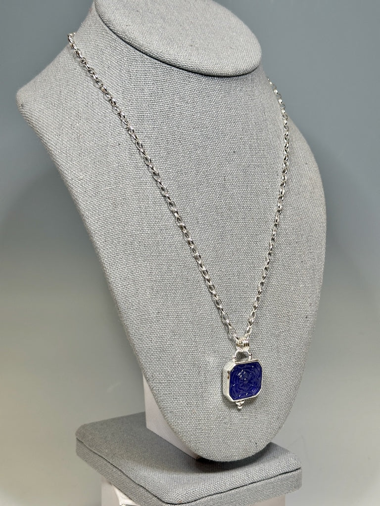 CARVED TANZANITE NECKLACE - NM643N