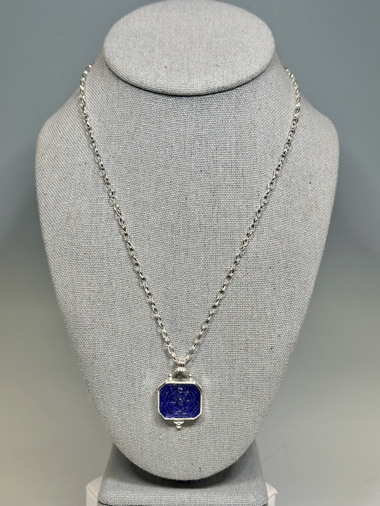 CARVED TANZANITE NECKLACE - NM643N