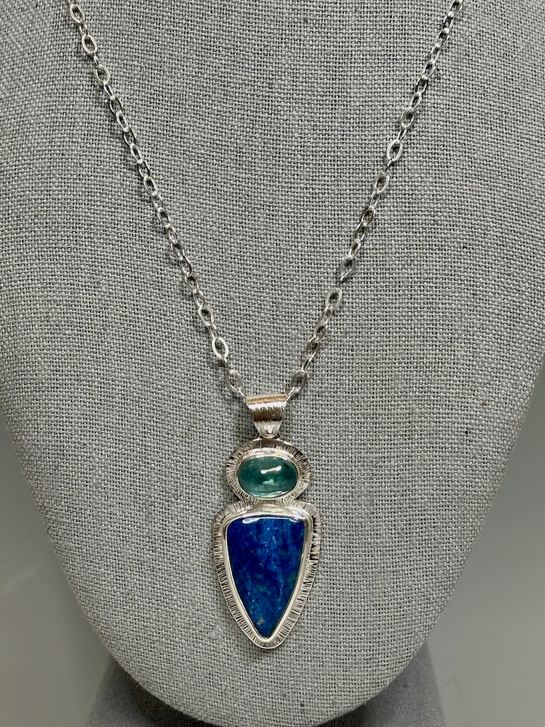 KYANITE AND AZURITE NECKLACE - NM644N