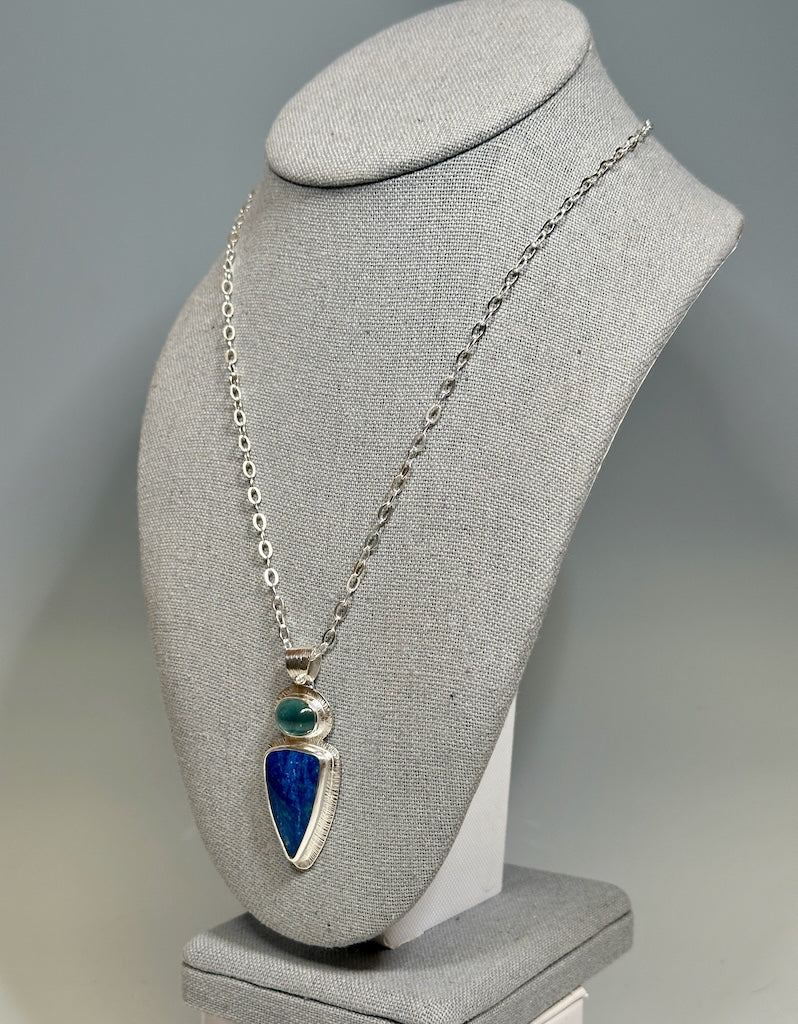 KYANITE AND AZURITE NECKLACE - NM644N