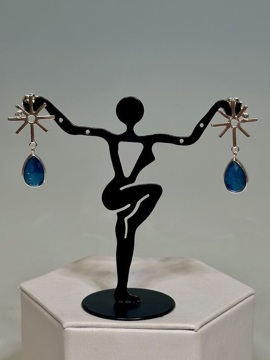 APATITE AND WHITE ZIRCON EARRINGS NM654E