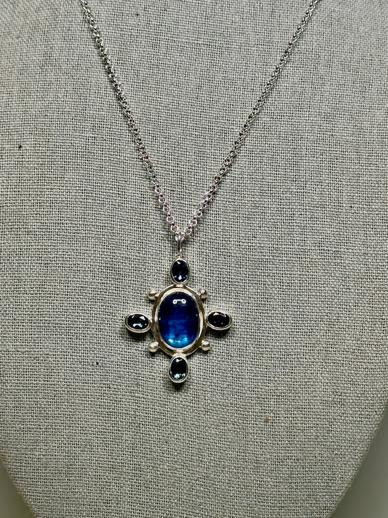 BLUE KYANITE AND LONDON TOPAZ NECKLACE - NM666N