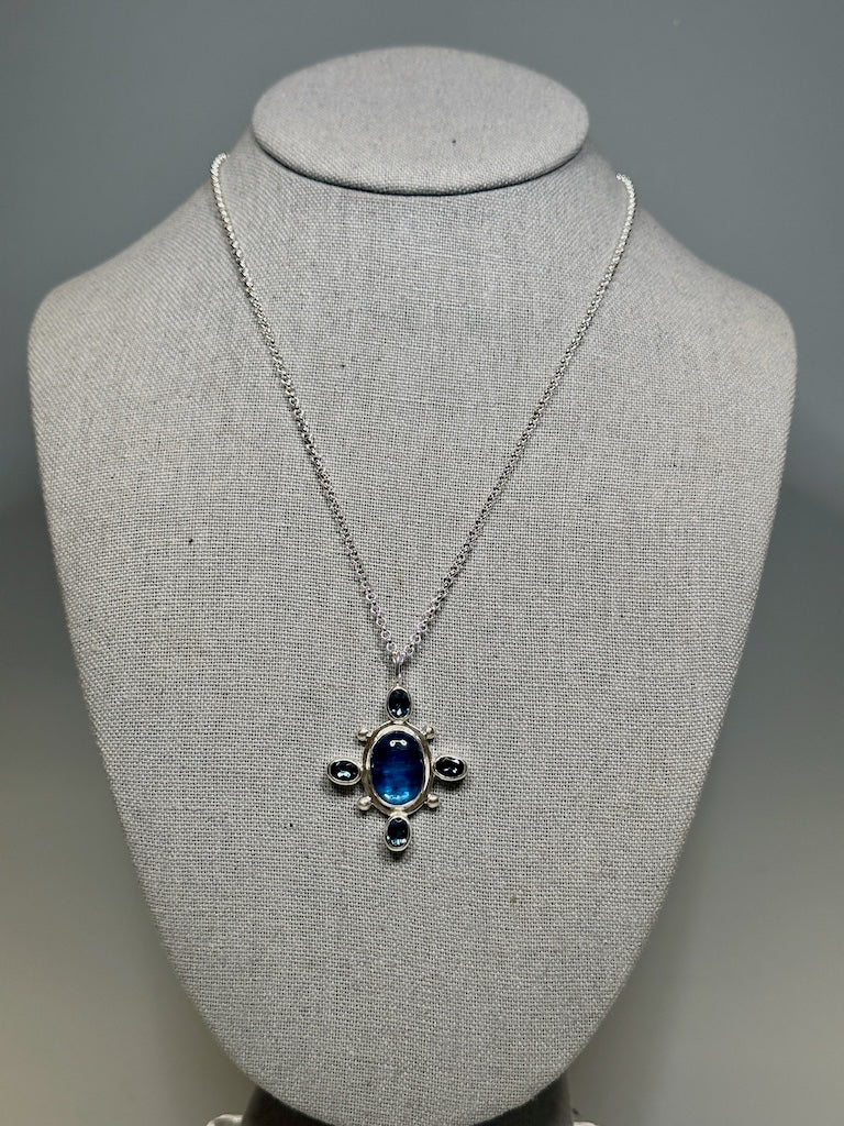 BLUE KYANITE AND LONDON TOPAZ NECKLACE - NM666N