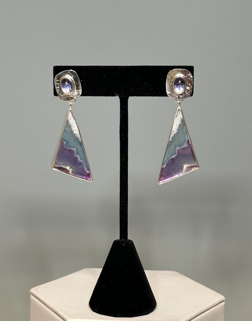 FLUORITE AND IOLITE EARRINGS NM676E