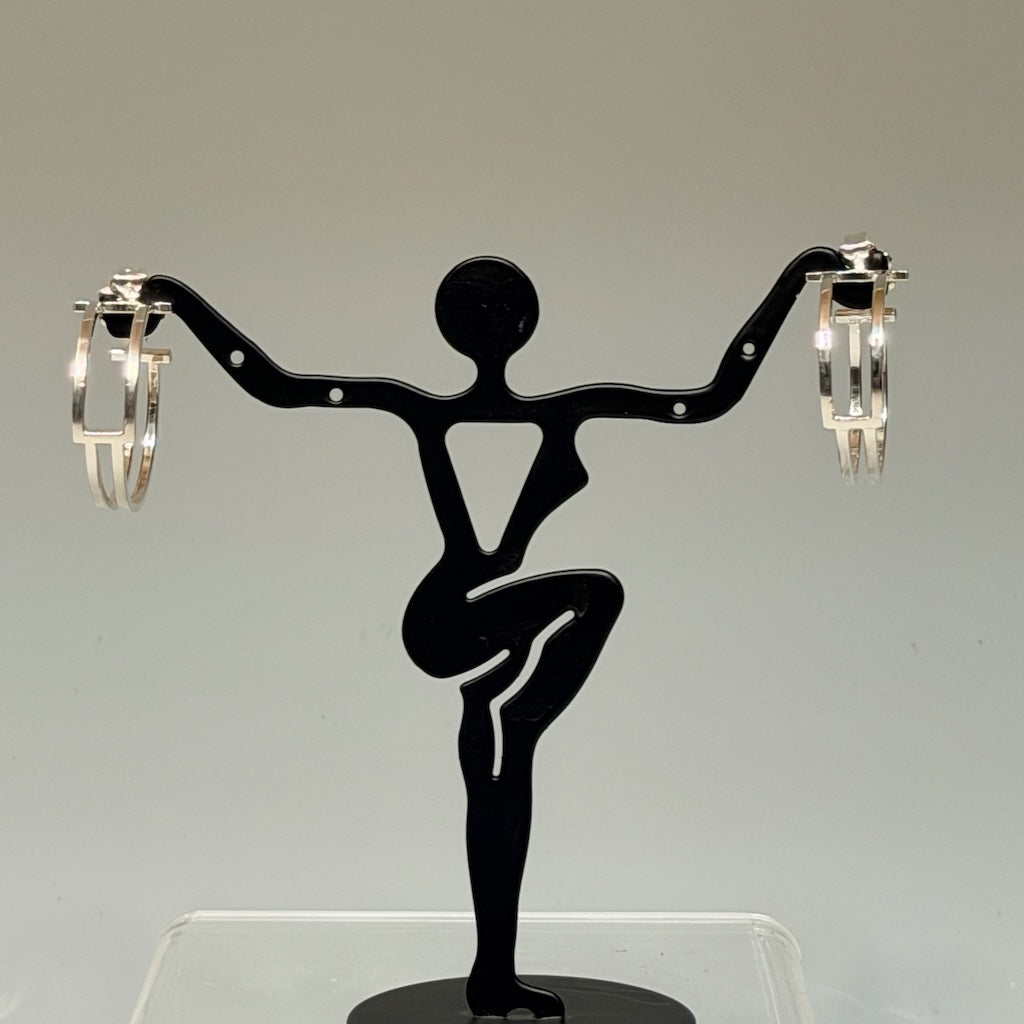 STERLING SILVER HOOP EARRINGS NM701E