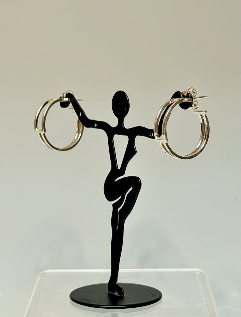 STERLING SILVER HOOP EARRINGS NM701E