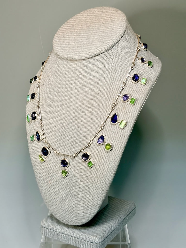 IOLITE AND GREEN TOURMALINE NECKLACE NM711N