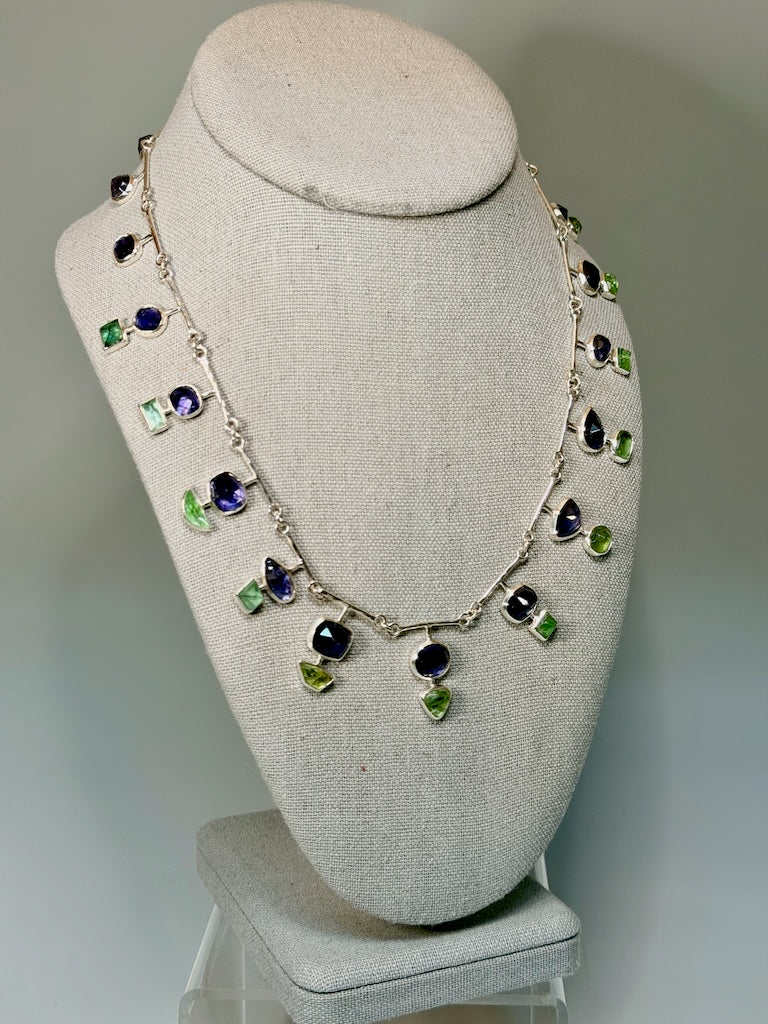 IOLITE AND GREEN TOURMALINE NECKLACE NM711N