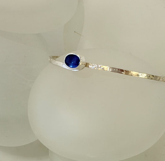 KYANITE STERLING SILVER BANGLE BRACELET NM717B