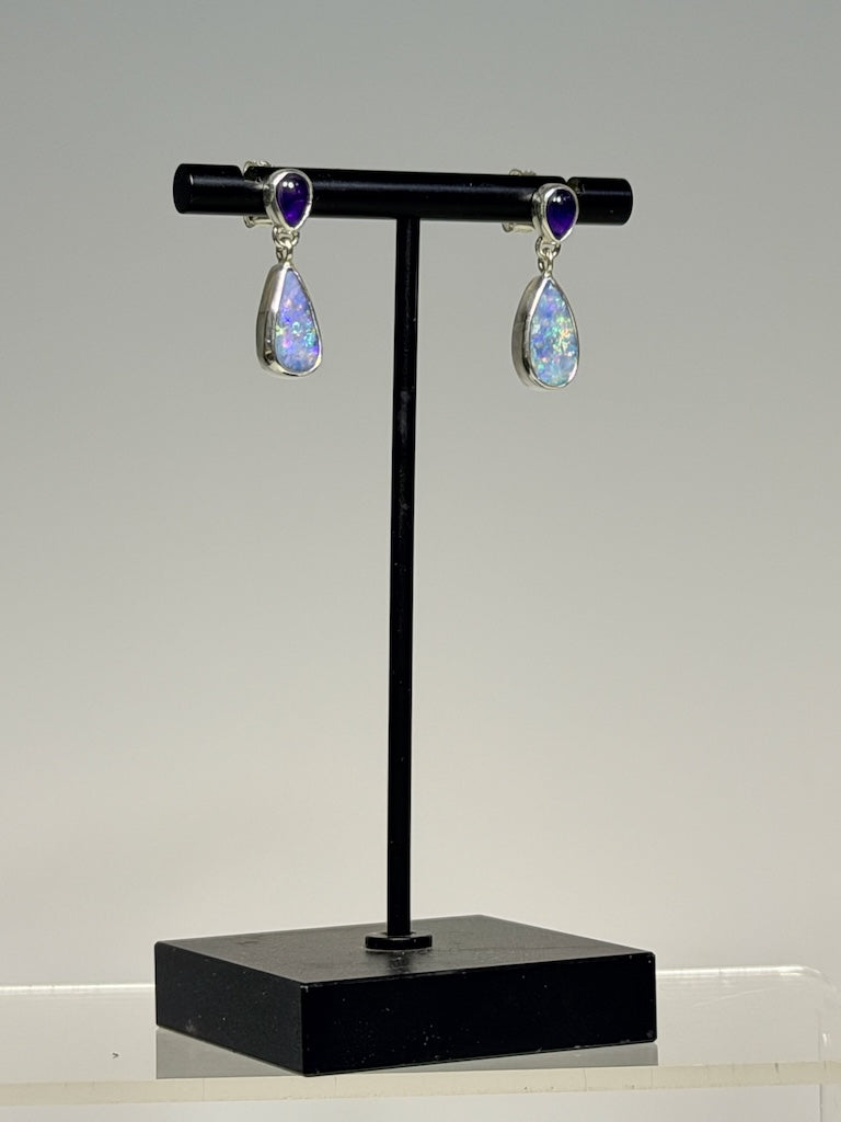 OPAL AND AMETHYST EARRINGS NM733E