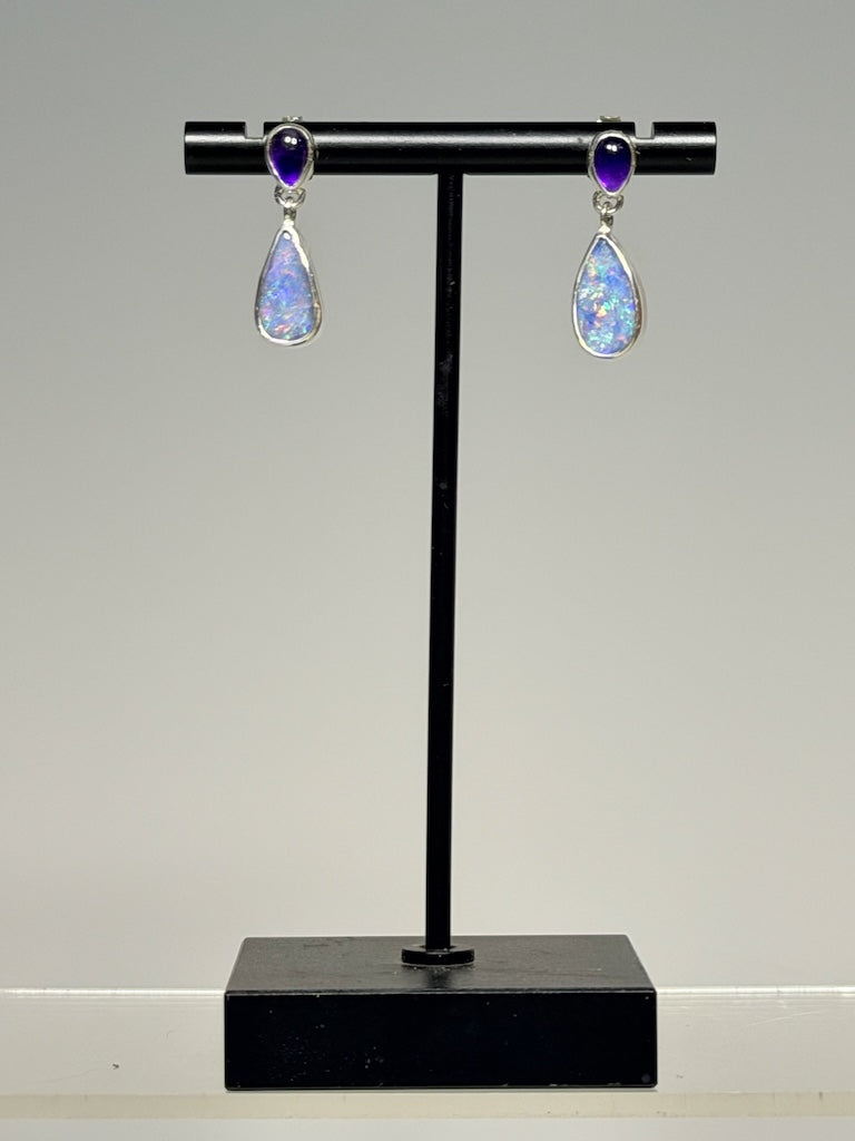 OPAL AND AMETHYST EARRINGS NM733E