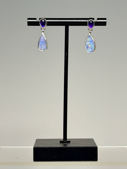 OPAL AND AMETHYST EARRINGS NM733E