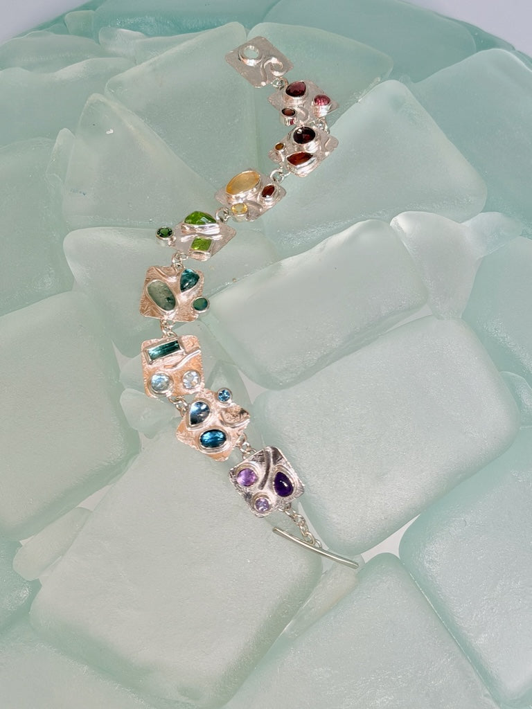MULTI SEMIPRECIOUS STONE BRACELET NM747B