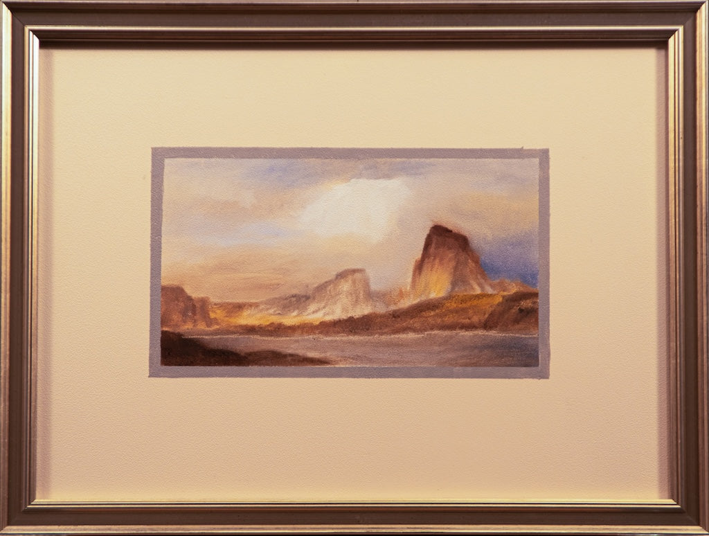 "OUT WEST" ORIGINAL OIL ON PAPER/FRAMED