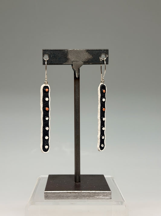 FUN DOTTED POLYMER CLAY DANGLE EARRINGS PCE881