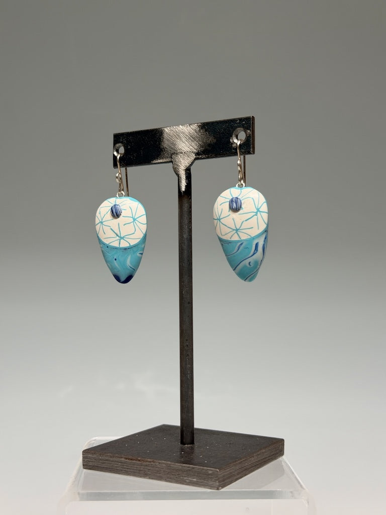 PETAL SHAPED POLYMER CLAY EARRINGS PCE883