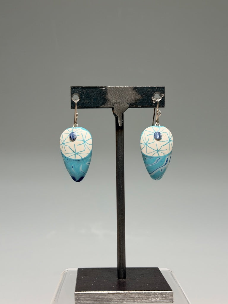 PETAL SHAPED POLYMER CLAY EARRINGS PCE883