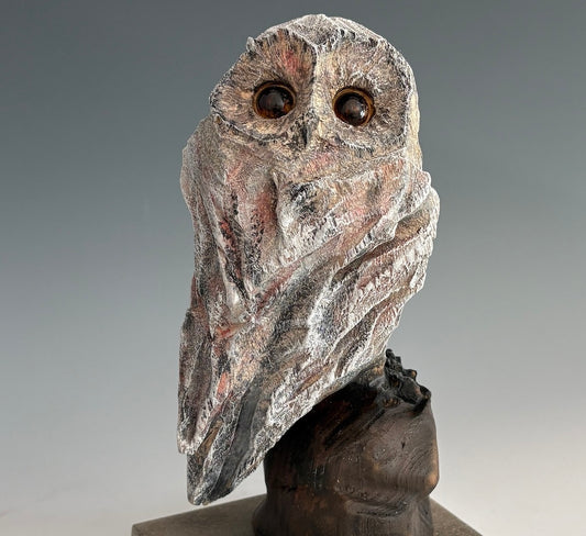 "PERFECT INNOCENCE" HAND CARVED WHITE PINE WITH CHALK PAINT SCULPTURE
