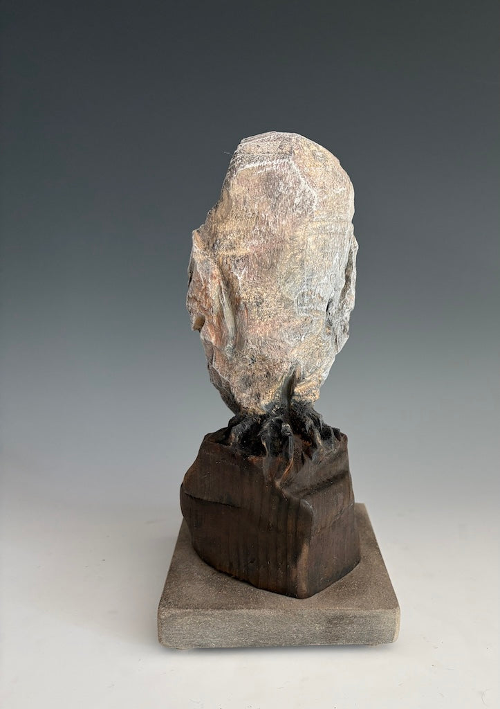 "PERFECT INNOCENCE" HAND CARVED WHITE PINE WITH CHALK PAINT SCULPTURE