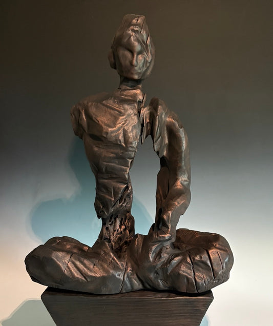 "BRIEF ETERNITY" HAND CARVED DOGWOOD SCULPTURE