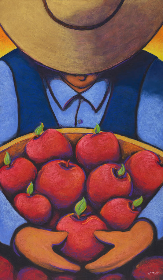"PICKING APPLES" Limited Edition Giclee Print