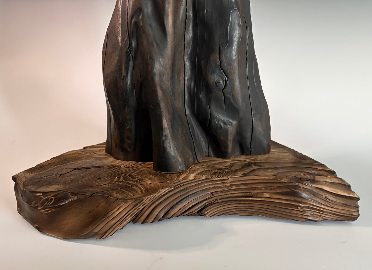 "PROMISE OF LIGHT" HAND CARVED CYPRESS & WHITE PINE SCULPTURE