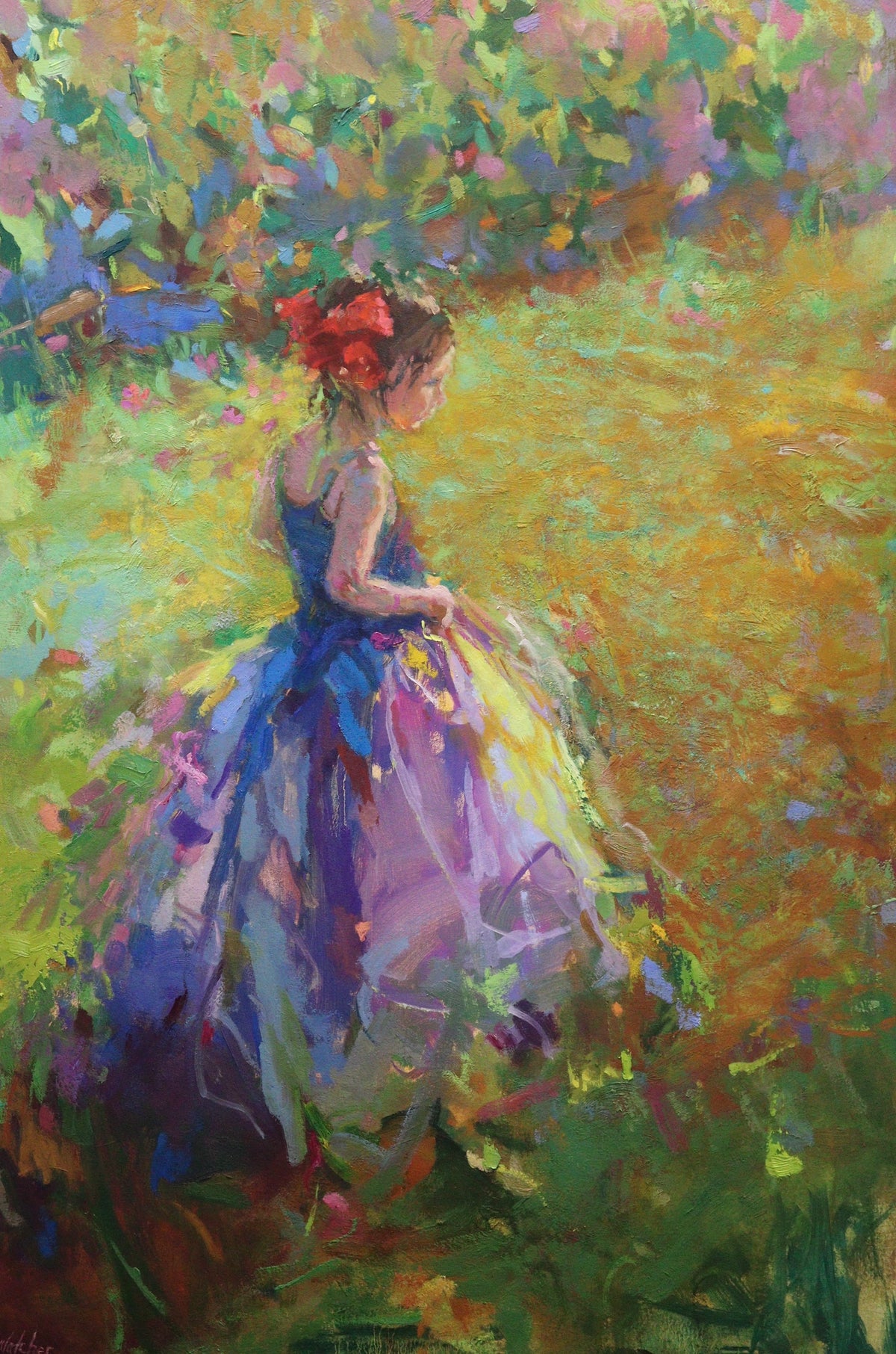 "QUEEN OF THE FIELD" ORIGINAL OIL ON CANVAS/FRAMED