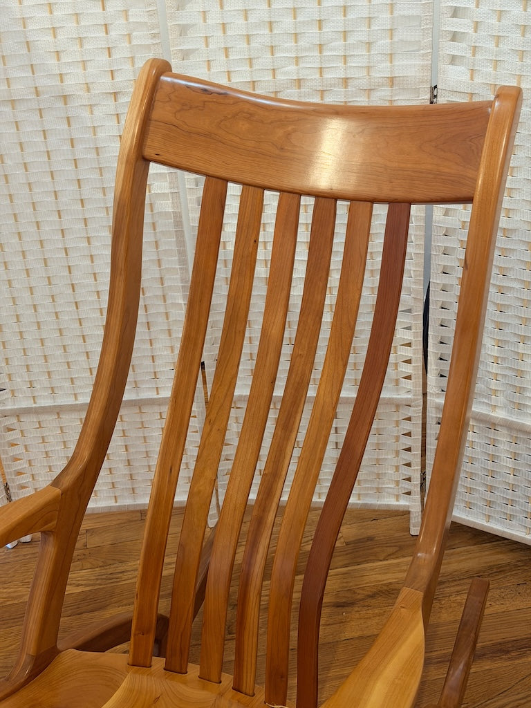 HANDCRAFTED CHERRY ROCKING CHAIR