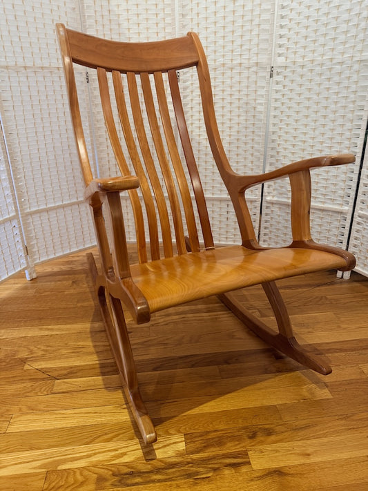 HANDCRAFTED CHERRY ROCKING CHAIR