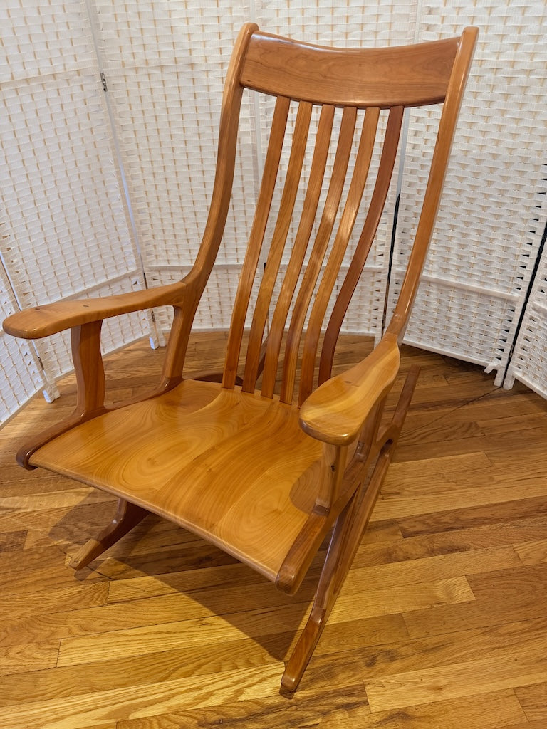 HANDCRAFTED CHERRY ROCKING CHAIR