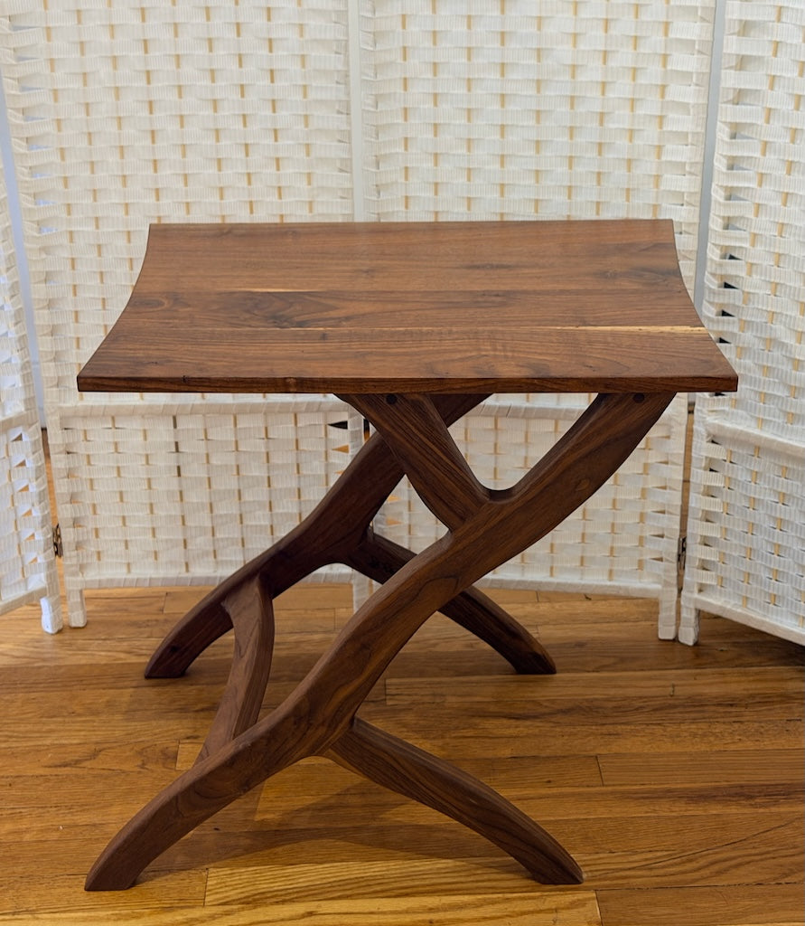 CANTILEVER WALNUT OCCASIONAL TABLE