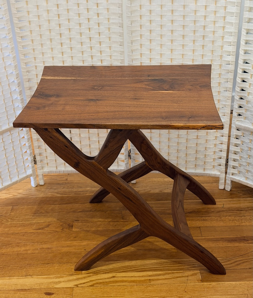 CANTILEVER WALNUT OCCASIONAL TABLE
