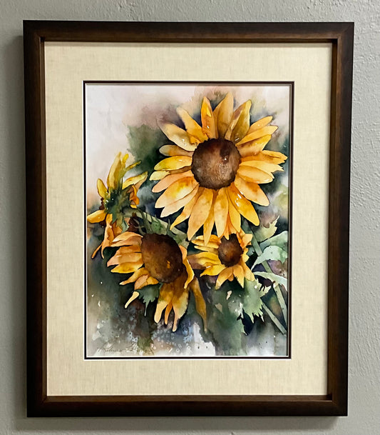 "SUMMERS GLORY" ORIGINAL WATERCOLOR/FRAMED