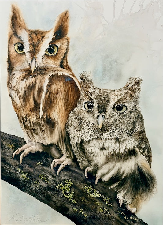 "KINDRED SPIRITS" ORIGINAL WATERCOLOR/FRAMED