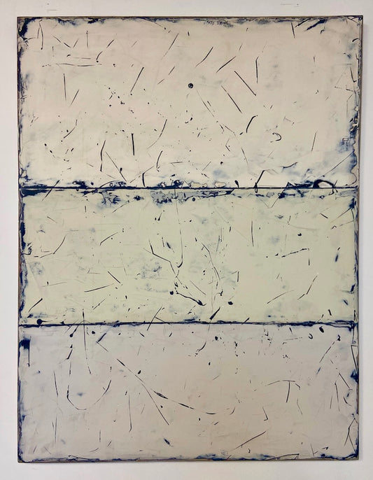 "ABANDONED SPACES NO. 3" Mixed Media: Acrylic, Oil and Varnish on Board Mixed Media Fine Art Painting