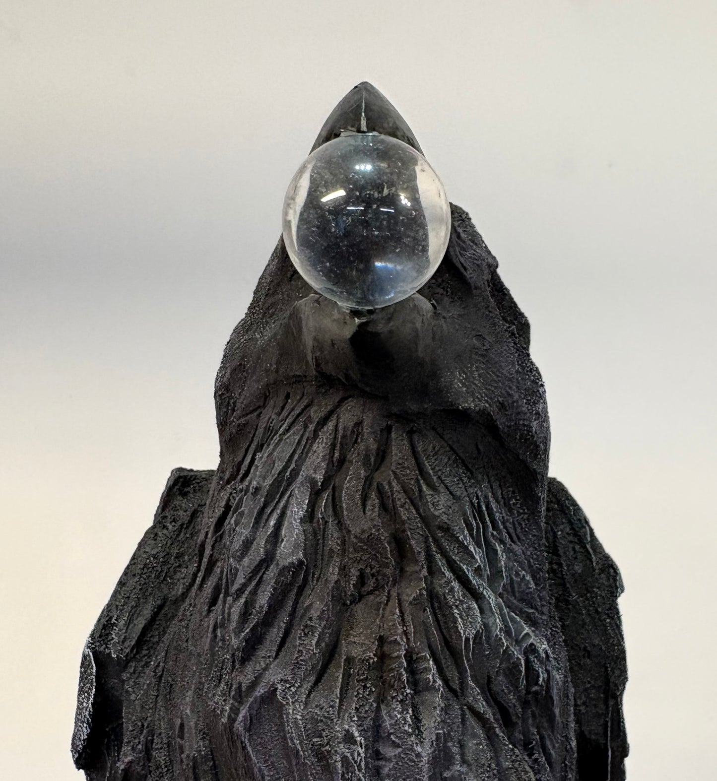 "RAVEN'S GIFT" HAND CARVED WHITE PINE SCULPTURE