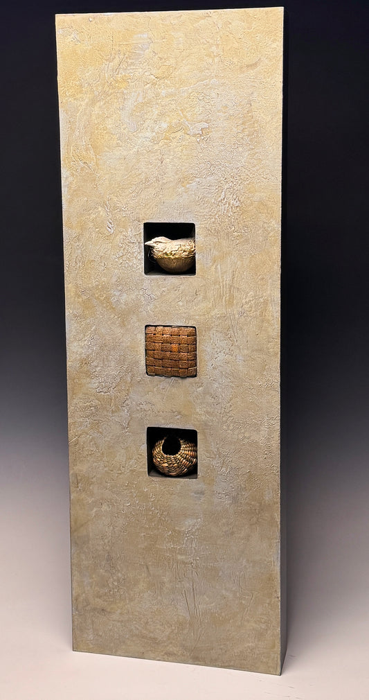 "RELIQUARY 017" MIXED MEDIA WALL HANGING