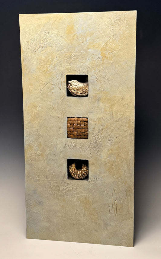 "RELIQUARY 019" MIXED MEDIA WALL HANGING