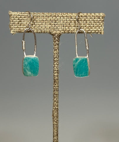 AMAZONITE AND  Sterling Silver Earrings E3102