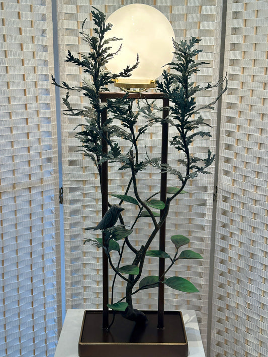 CEDAR LEAF AND WREN HAND FORGED FIELD STUDY LAMP