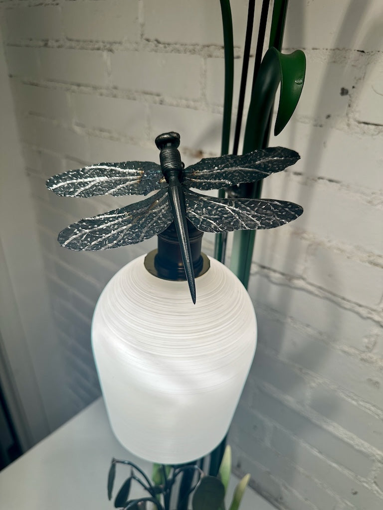 DRAGON FLY FIELD STUDY LAMP WITH FROSTED BEL SHADE