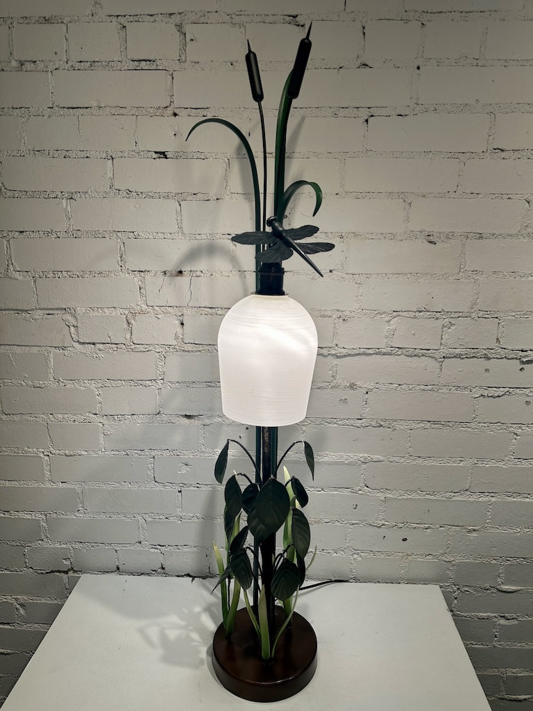 DRAGON FLY FIELD STUDY LAMP WITH FROSTED BEL SHADE