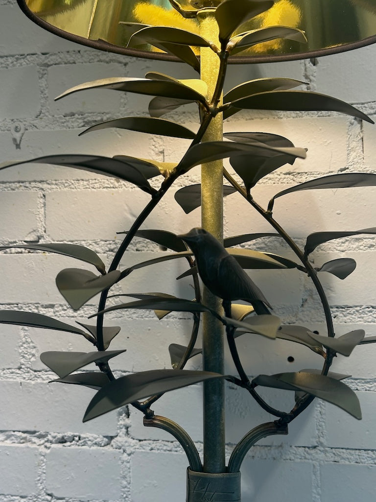 DUSTY GREEN LAUREL AND WREN HAND FORGED LAMP