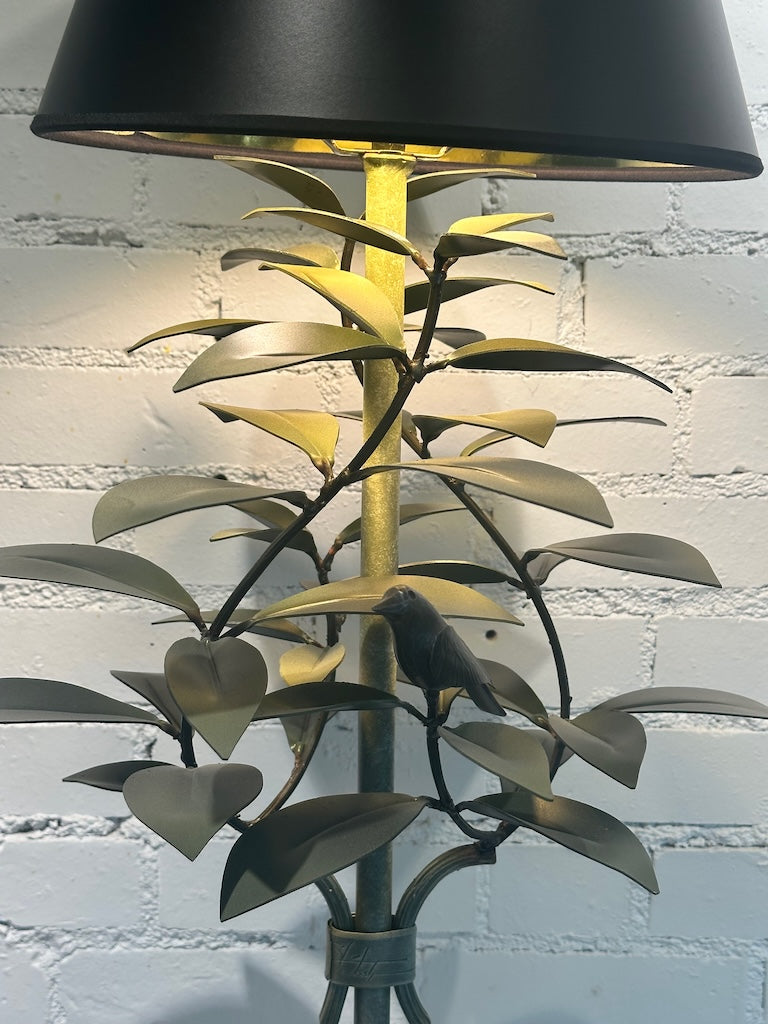 DUSTY GREEN LAUREL AND WREN HAND FORGED LAMP