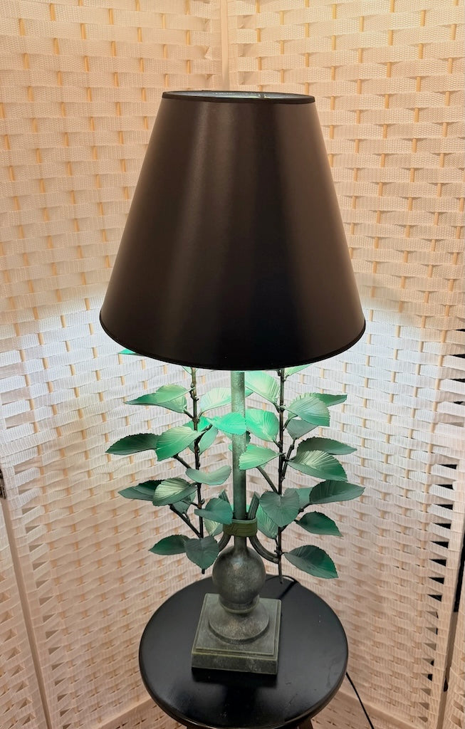 ELM LEAF HAND FORGED METAL LAMP